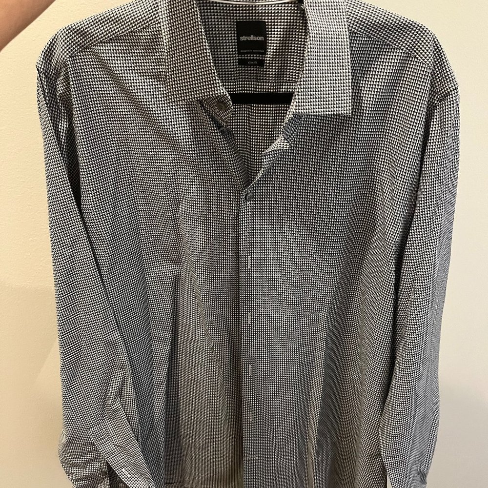 Mens Strellson Slim Fit 43/17 Dress Shirt
